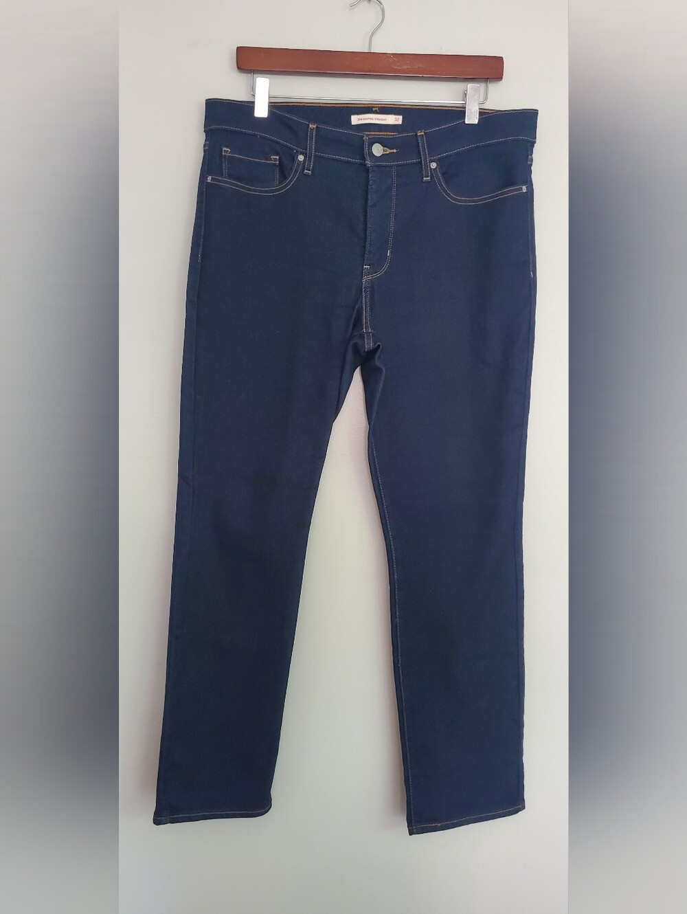 Levi Strauss & Co Dark 314 Indigo Shaping Straight Leg Jeans Waterless W32 L30